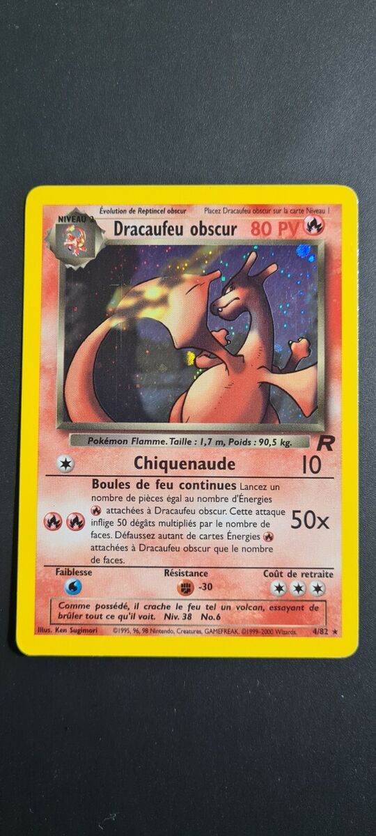 Carte Pokémon Française - Dracaufeu Obscur Holo Edition 1 4/82 - Team Rocket