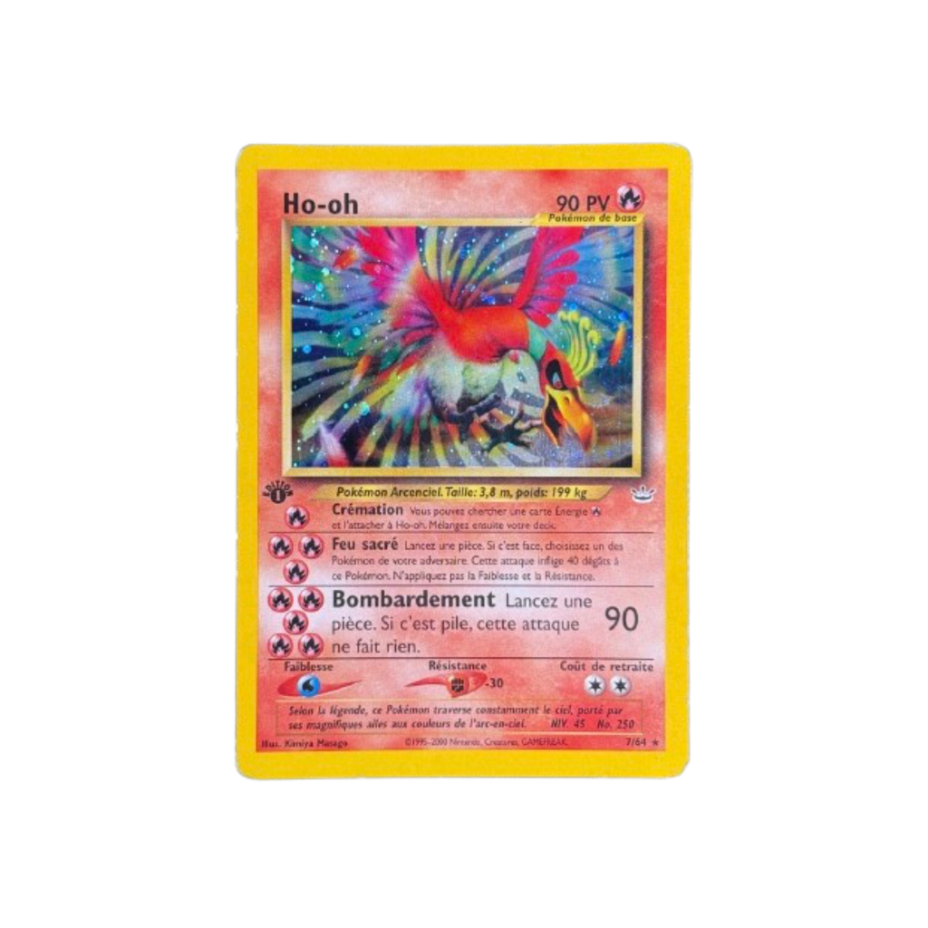 Carte Pokémon Française - Ho-Oh Edition 1 7/64 Holo - Neo Revelation