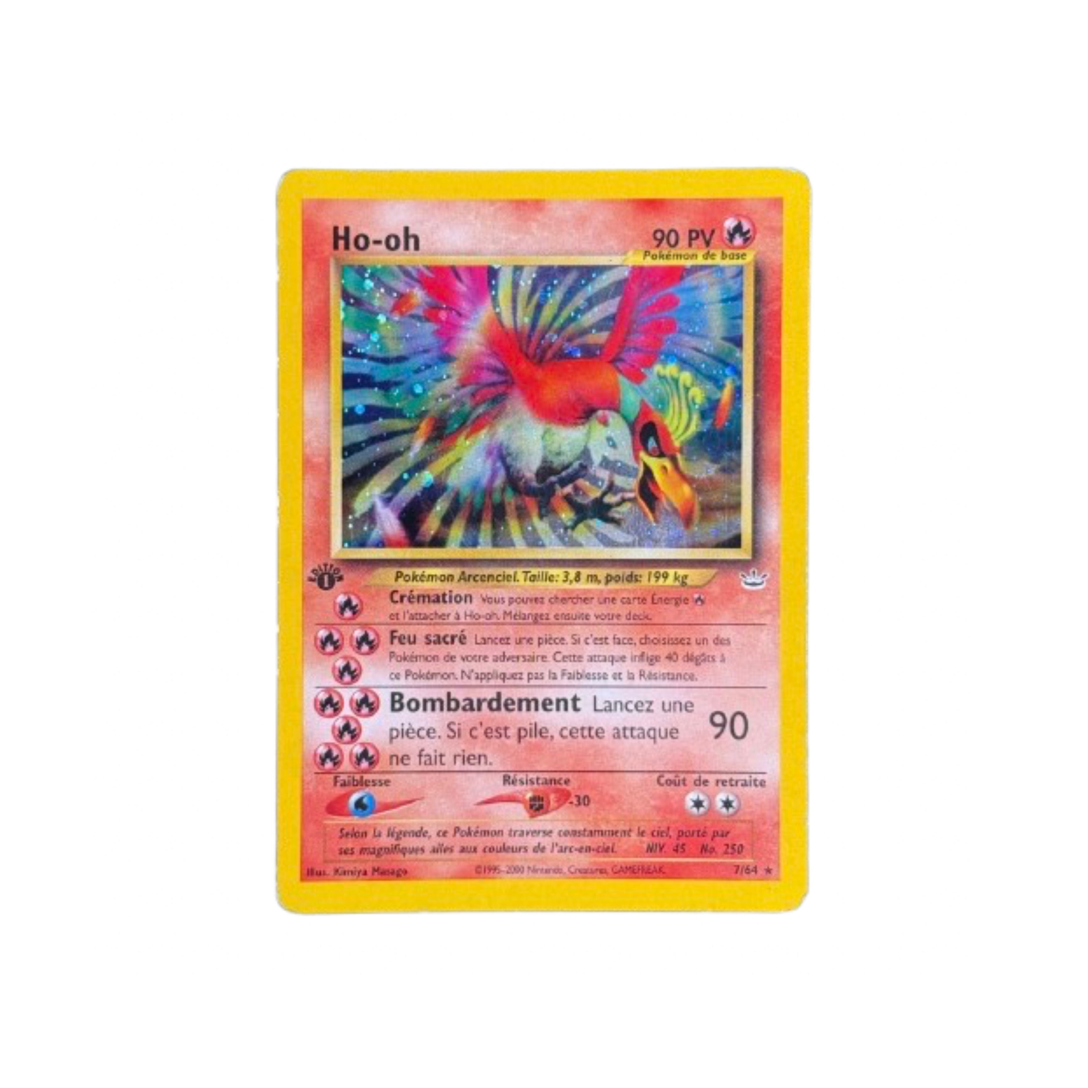 Carte Pokémon Française - Ho-Oh Edition 1 7/64 Holo - Neo Revelation